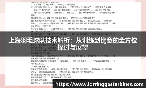 上海羽毛球队技术解析：从训练到比赛的全方位探讨与展望